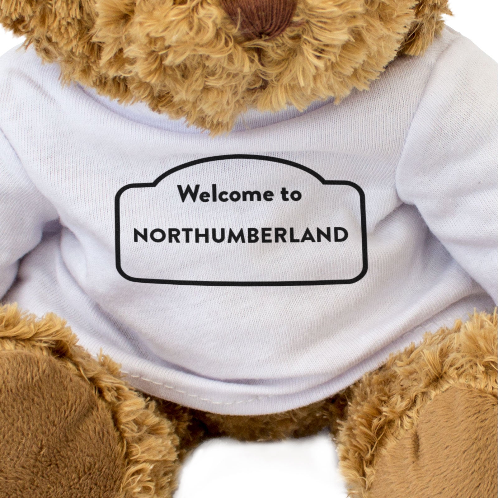 WELCOME TO NORTHUMBERLAND - Teddy Bear - Cute Cuddly - Funny Gift Present