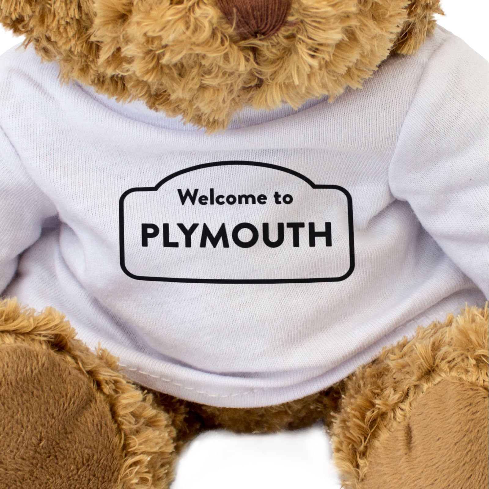 WELCOME TO PLYMOUTH - Teddy Bear - Cute Cuddly Soft - Funny Devon Gift Present