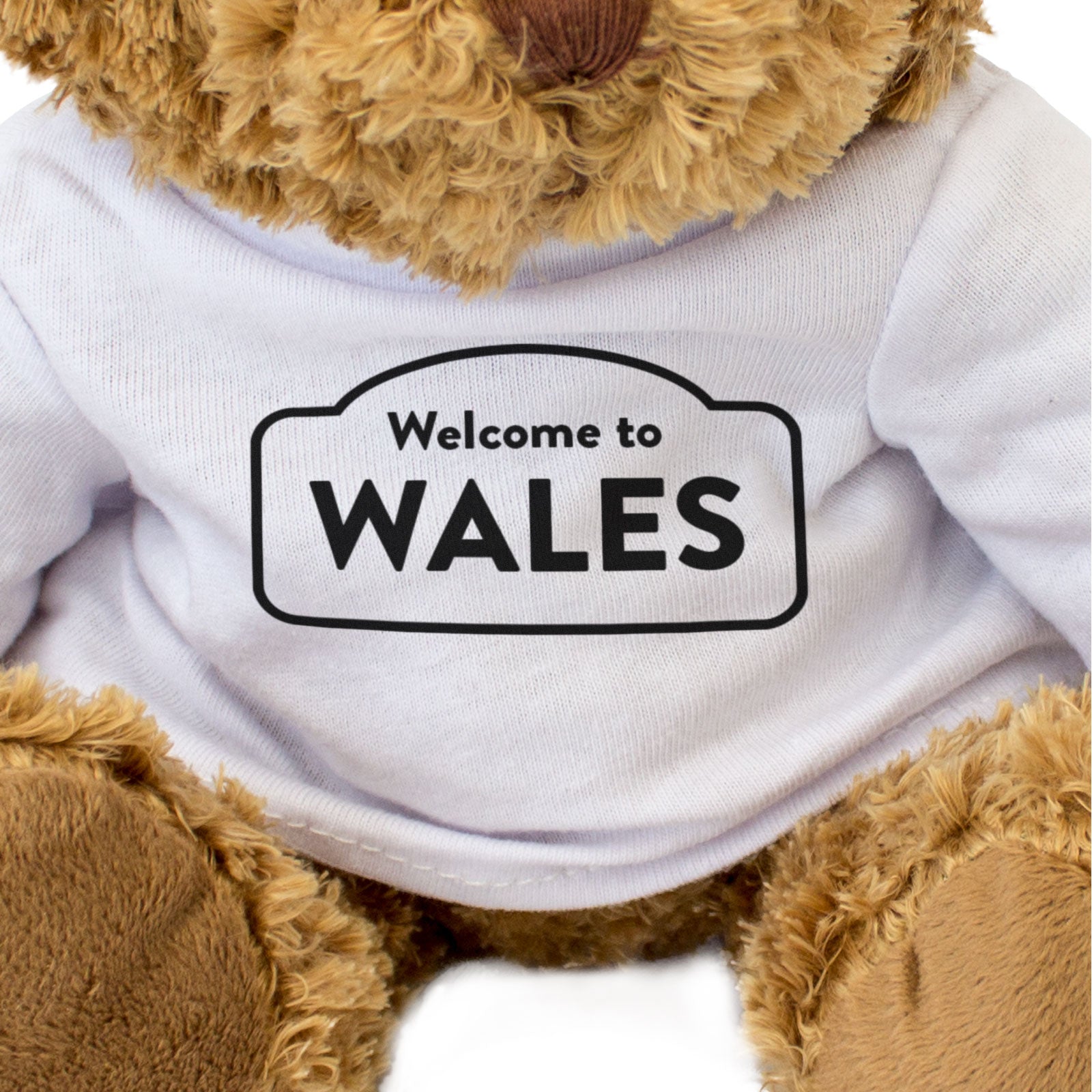 WELCOME TO WALES - Teddy Bear - Cute Cuddly Soft - Funny Cymru Gift Present