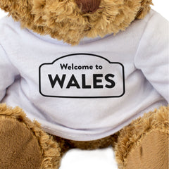 WELCOME TO WALES - Teddy Bear - Cute Cuddly Soft - Funny Cymru Gift Present