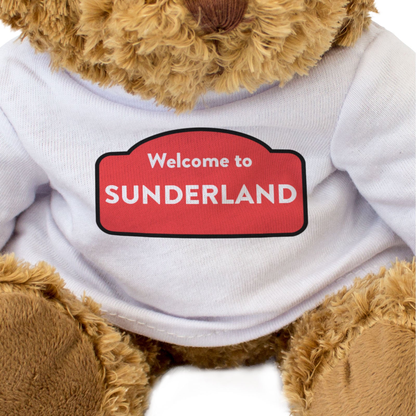 WELCOME TO SUNDERLAND (RED & BLACK) - Teddy Bear - Cute - Funny Gift Present