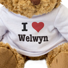 I LOVE WELWYN - Teddy Bear - Cute Cuddly Soft Adorable - Gift Present