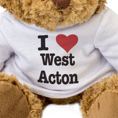 I LOVE WEST ACTON - Teddy Bear - Cute Cuddly Soft Adorable - Gift Present