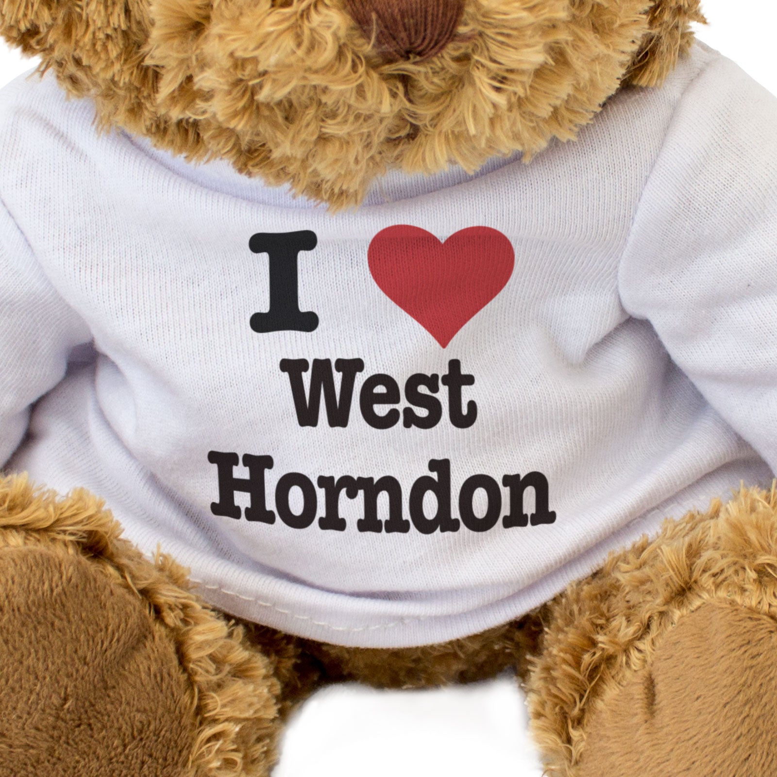 I LOVE WEST HORNDON - Teddy Bear - Cute Cuddly Soft - Funny Essex Gift Present