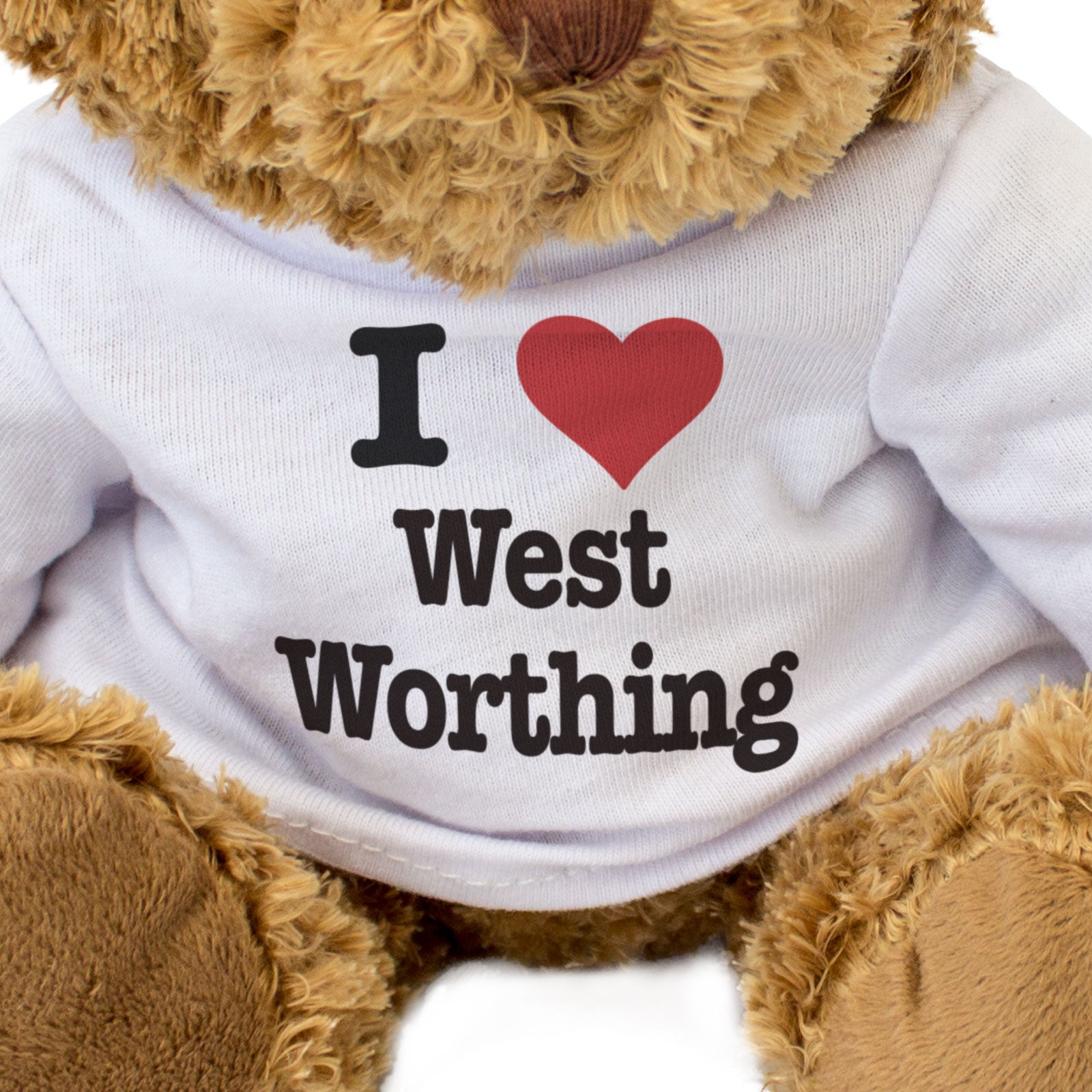 I LOVE WEST WORTHING - Teddy Bear - Cute Cuddly Soft - Sussex Gift Present