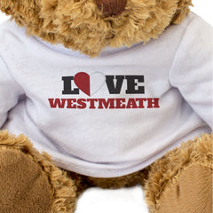 LOVE WESTMEATH (COUNTY COLOURS HEART) - Teddy Bear - Funny Ireland Gift Present