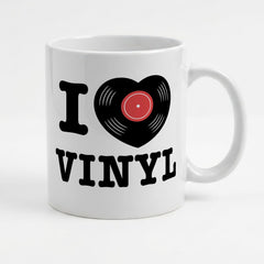 I LOVE VINYL - Mug - Funny Vinyl Record Music Fan Gift Present