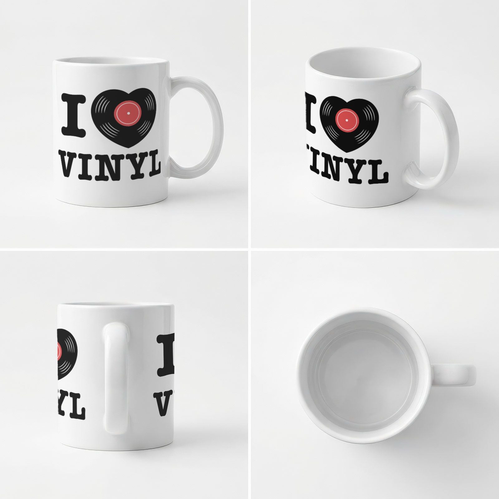 I LOVE VINYL - Mug - Funny Vinyl Record Music Fan Gift Present