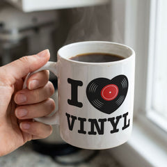 I LOVE VINYL - Mug - Funny Vinyl Record Music Fan Gift Present