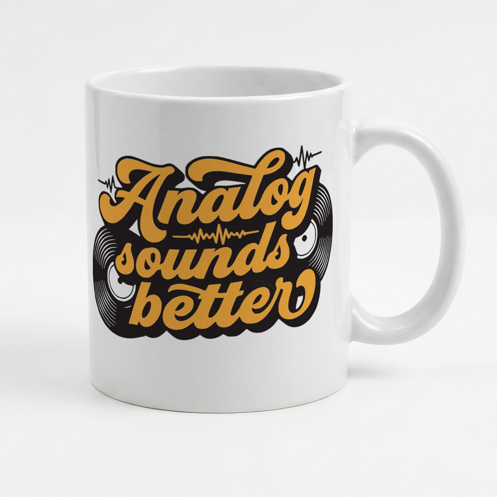 ANALOG SOUNDS BETTER - Mug - Funny Vinyl Record Music Fan Gift Present
