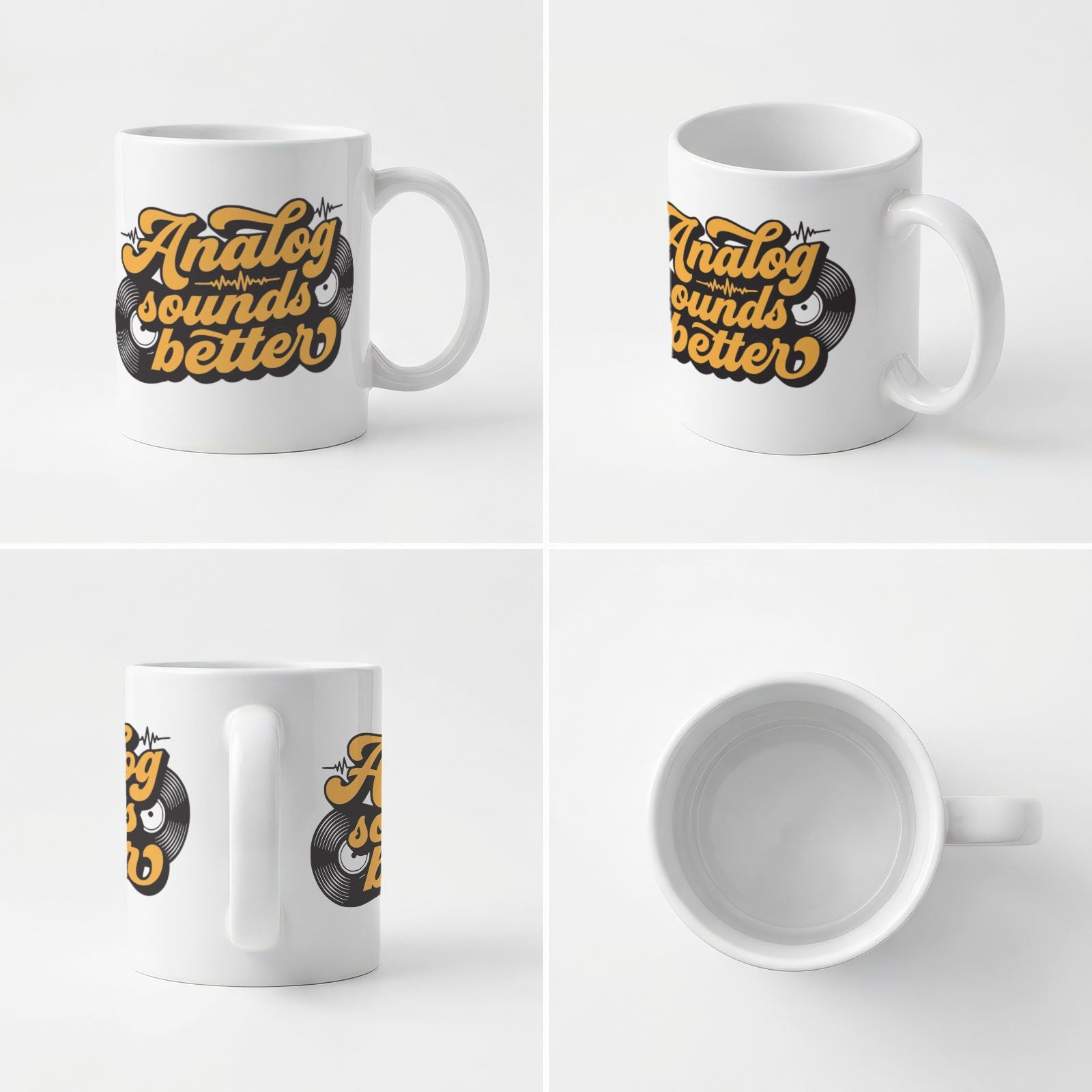 ANALOG SOUNDS BETTER - Mug - Funny Vinyl Record Music Fan Gift Present
