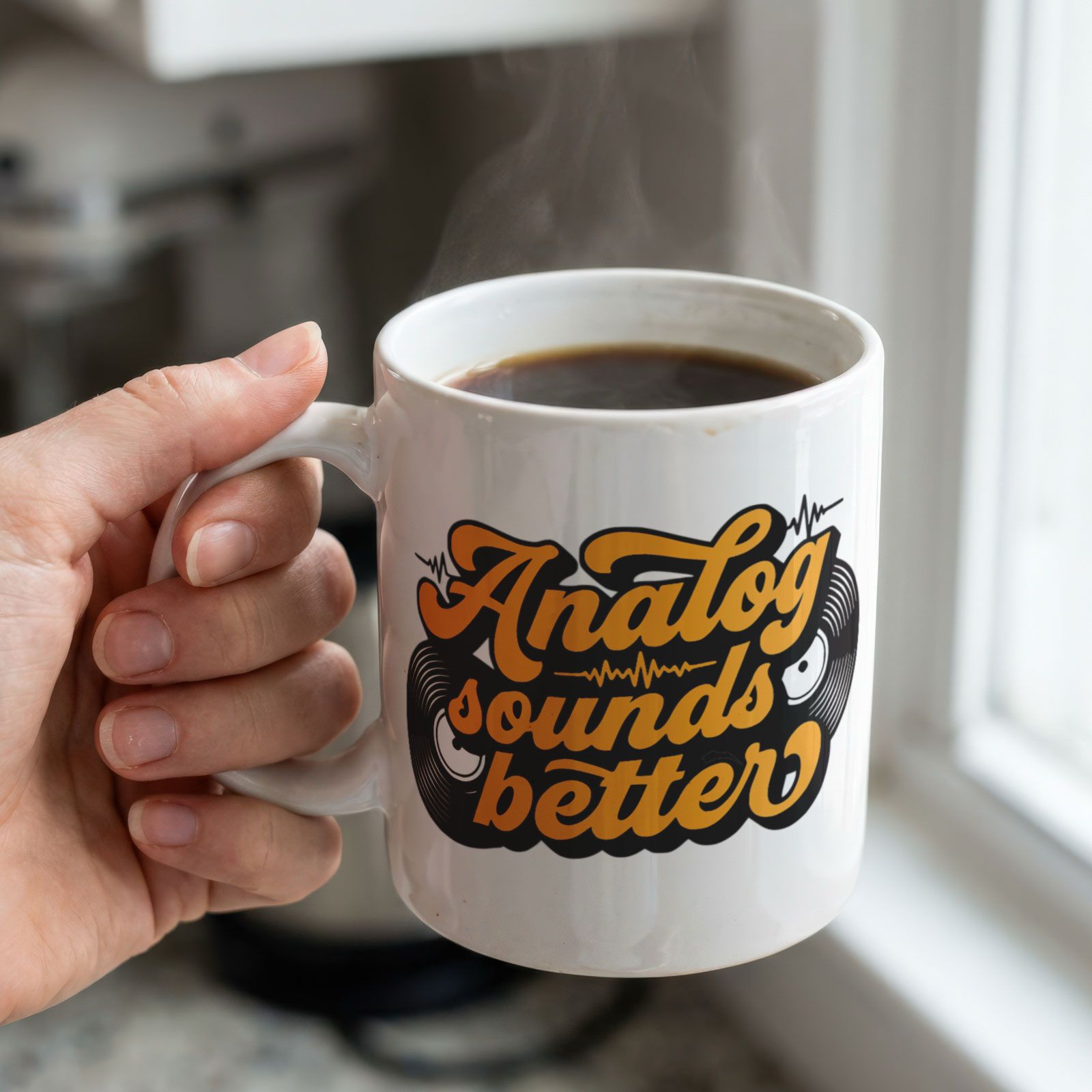 ANALOG SOUNDS BETTER - Mug - Funny Vinyl Record Music Fan Gift Present
