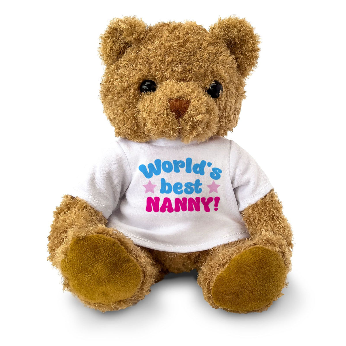 WORLD'S BEST NANNY - Teddy Bear - Cute Cuddly Soft Adorable - Gift Present