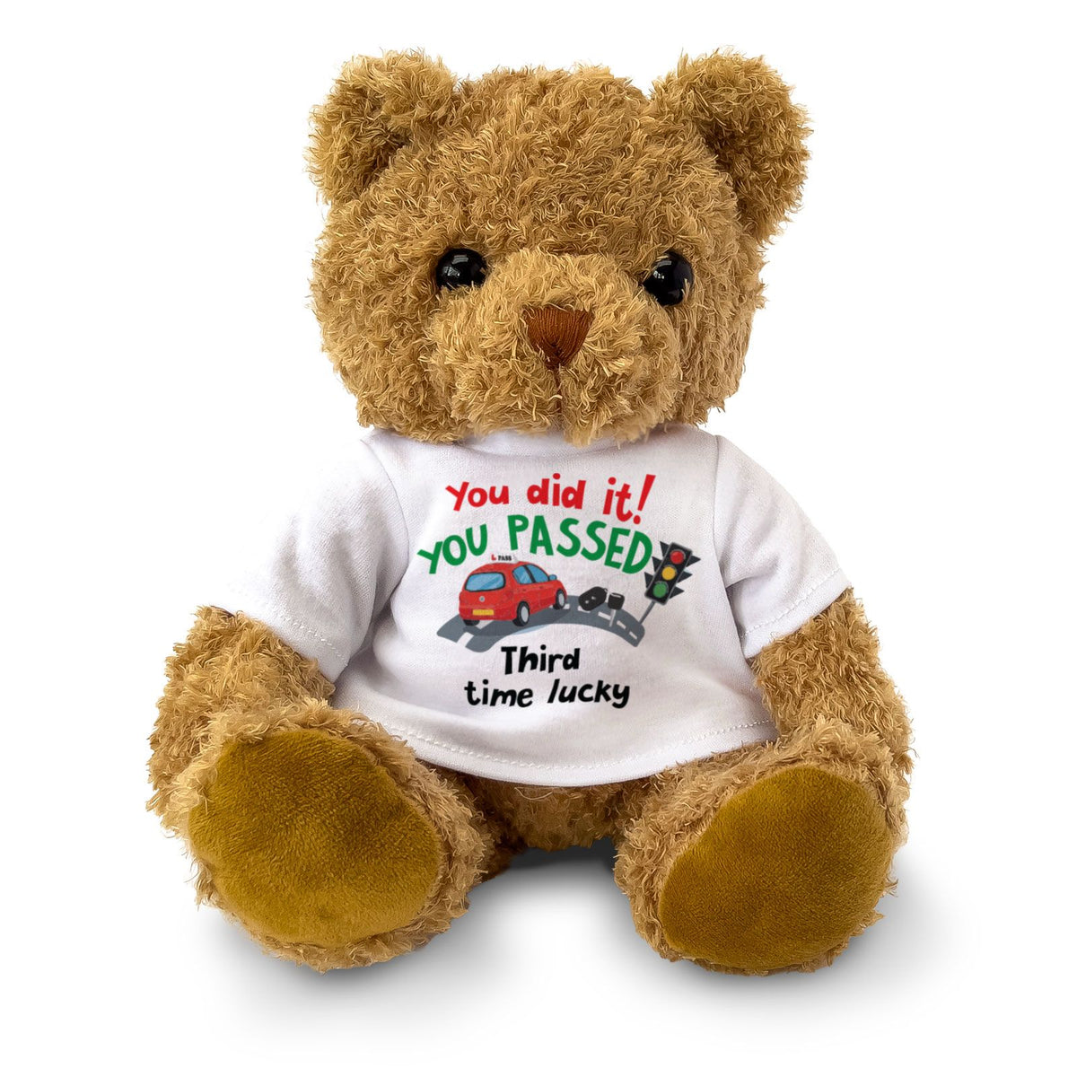 YOU DID IT! YOU PASSED THIRD TIME LUCKY - Teddy Bear - Driving Test Gift Present