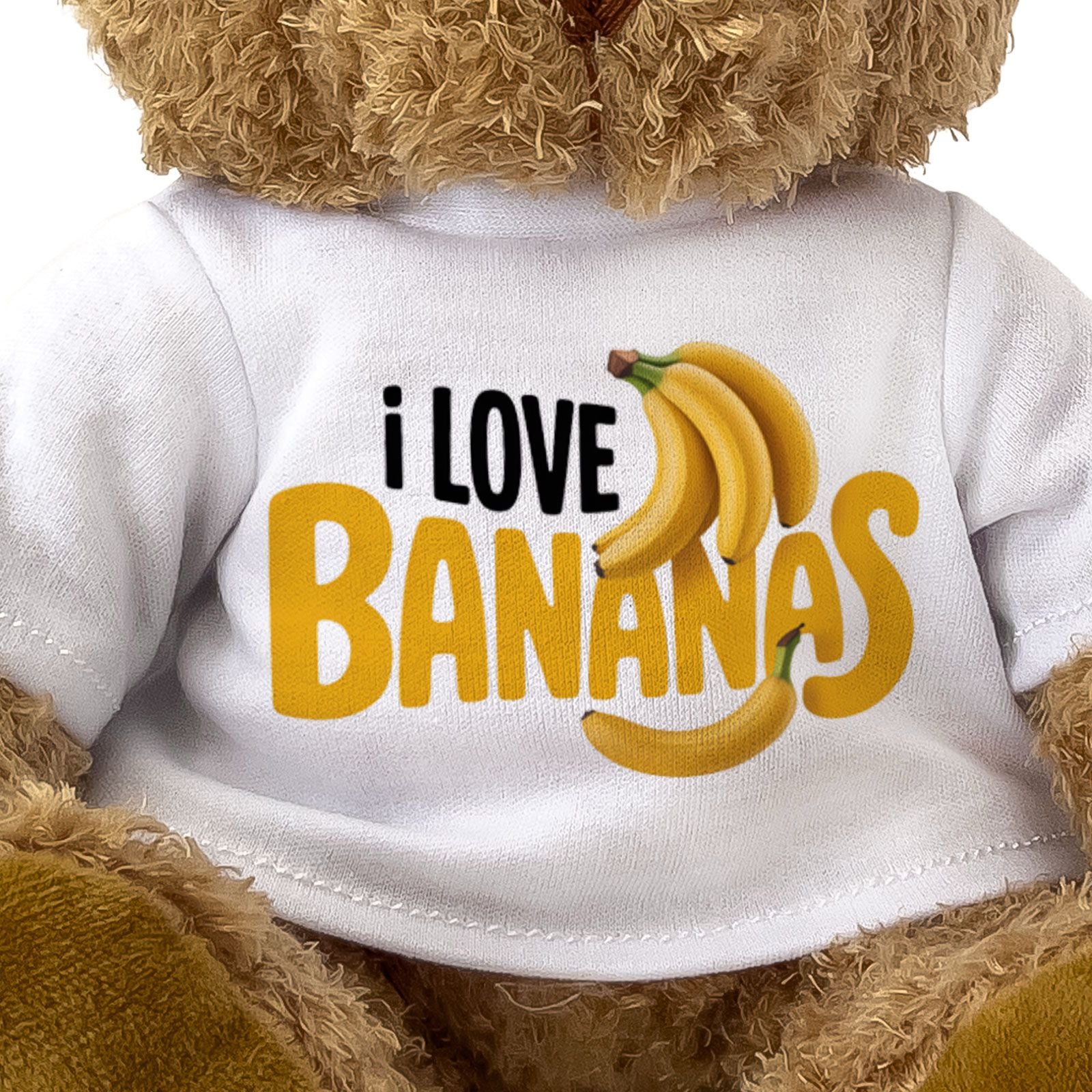 I LOVE BANANAS - Teddy Bear - Cute Cuddly Soft Adorable - Funny Gift Present