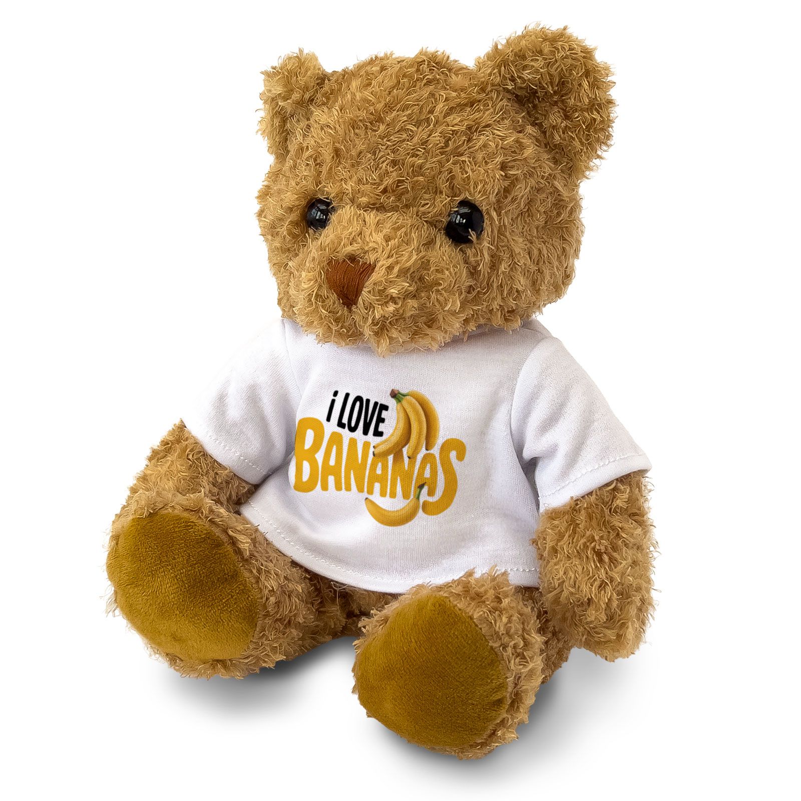 I LOVE BANANAS - Teddy Bear - Cute Cuddly Soft Adorable - Funny Gift Present