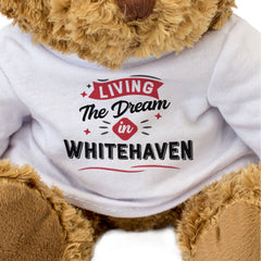 LIVING THE DREAM IN WHITEHAVEN - Teddy Bear - Cute Funny - Cumbria Gift Present
