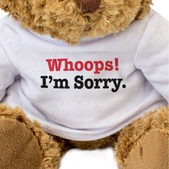 WHOOPS! I'M SORRY - Teddy Bear - Cute Cuddly Soft Funny - Apology Gift Present