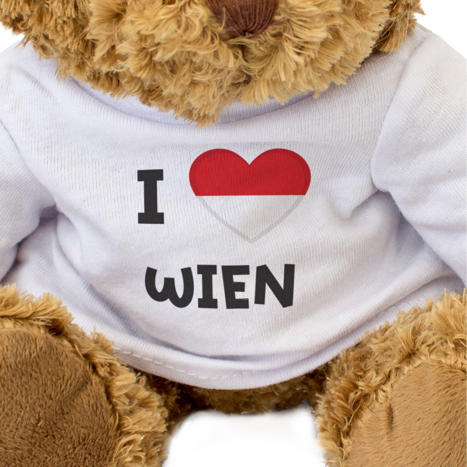 I LOVE WIEN (VIENNA CITY FLAG) - Teddy Bear - Cute - Funny Austria Gift Present
