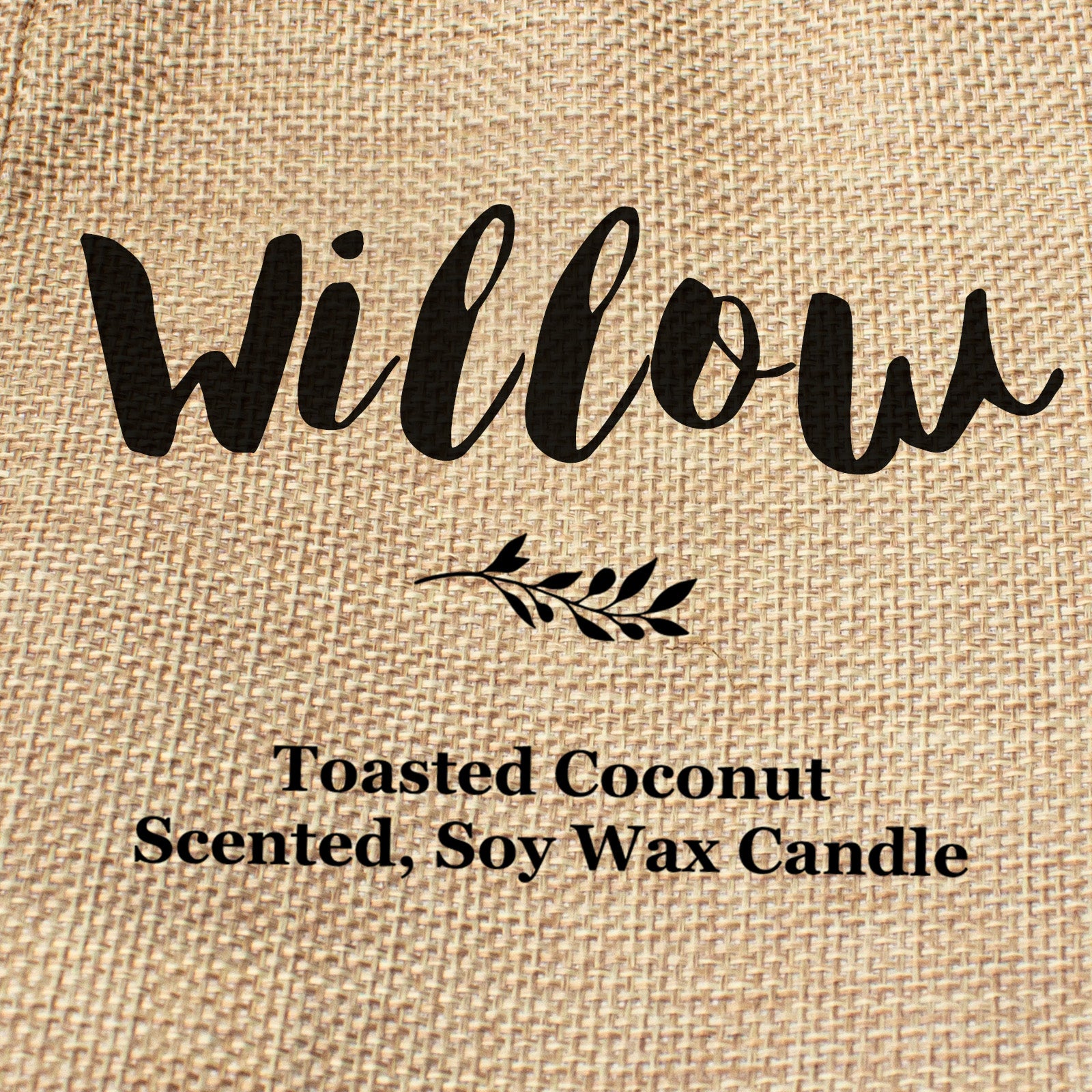 Willow personalised faux-burlap candle gift bag