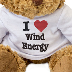 I LOVE WIND ENERGY - Teddy Bear - Cute Cuddly Soft Adorable - Funny Gift Present