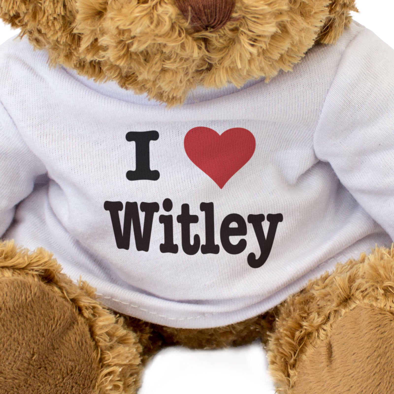 I LOVE WITLEY - Teddy Bear - Cute Cuddly Soft Adorable - Surrey Gift Present