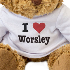 I LOVE WORSLEY - Teddy Bear - Cute Cuddly Soft Adorable - Gift Present
