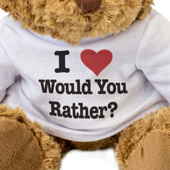 I LOVE WOULD YOU RATHER? - Teddy Bear - Cute Cuddly Soft Adorable - Gift Present