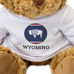 WYOMING FLAG ROUNDEL - Teddy Bear - Cute Cuddly Soft - USA Gift Present