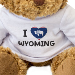 I Love Wyoming Flag - Teddy Bear