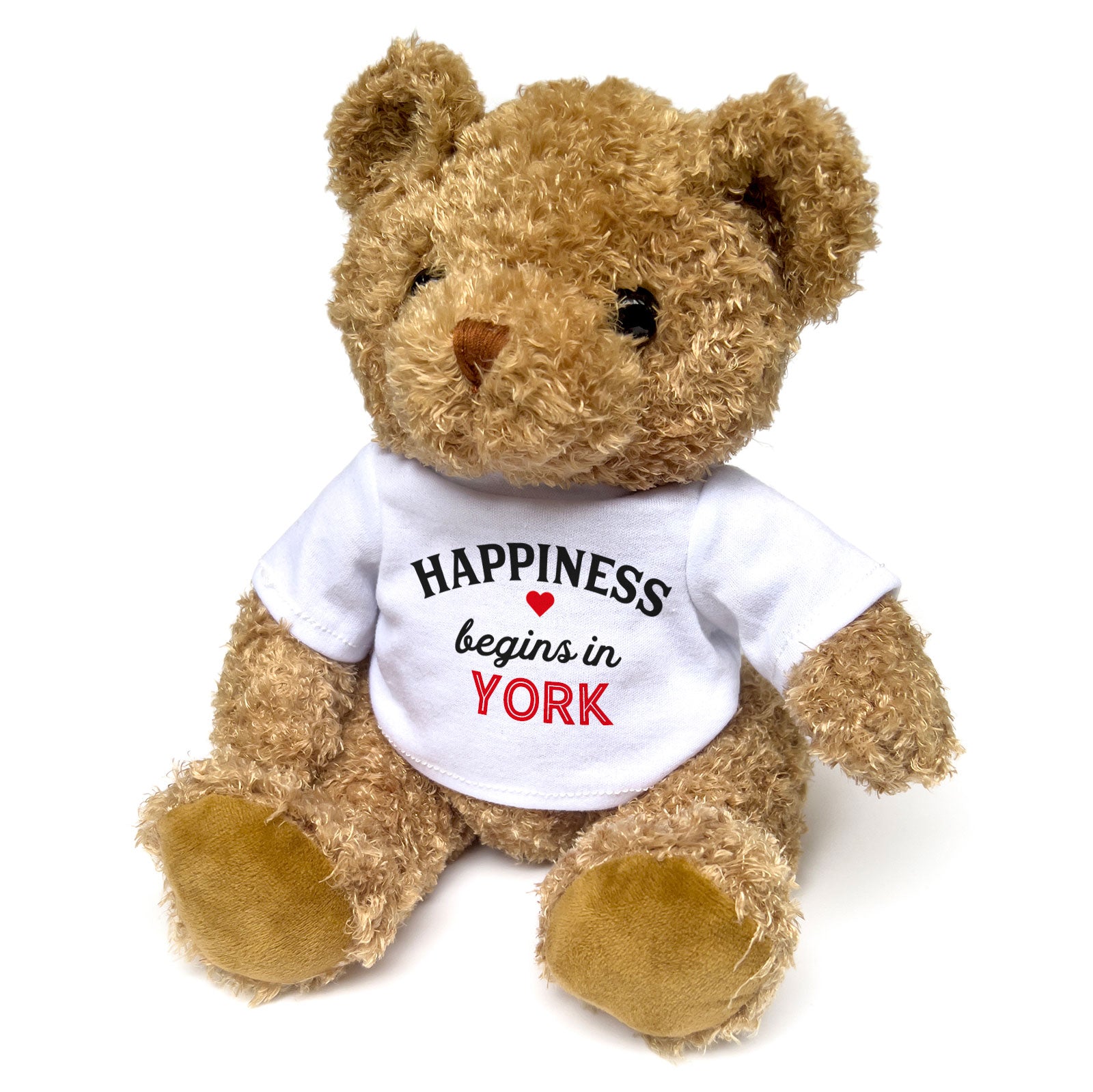 HAPPINESS BEGINS IN YORK - Teddy Bear - Cute Cuddly Soft - Gift Present