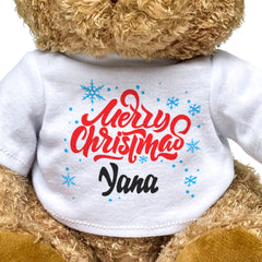 MERRY CHRISTMAS YANA - Teddy Bear - Cute Cuddly Soft - Xmas Gift Present