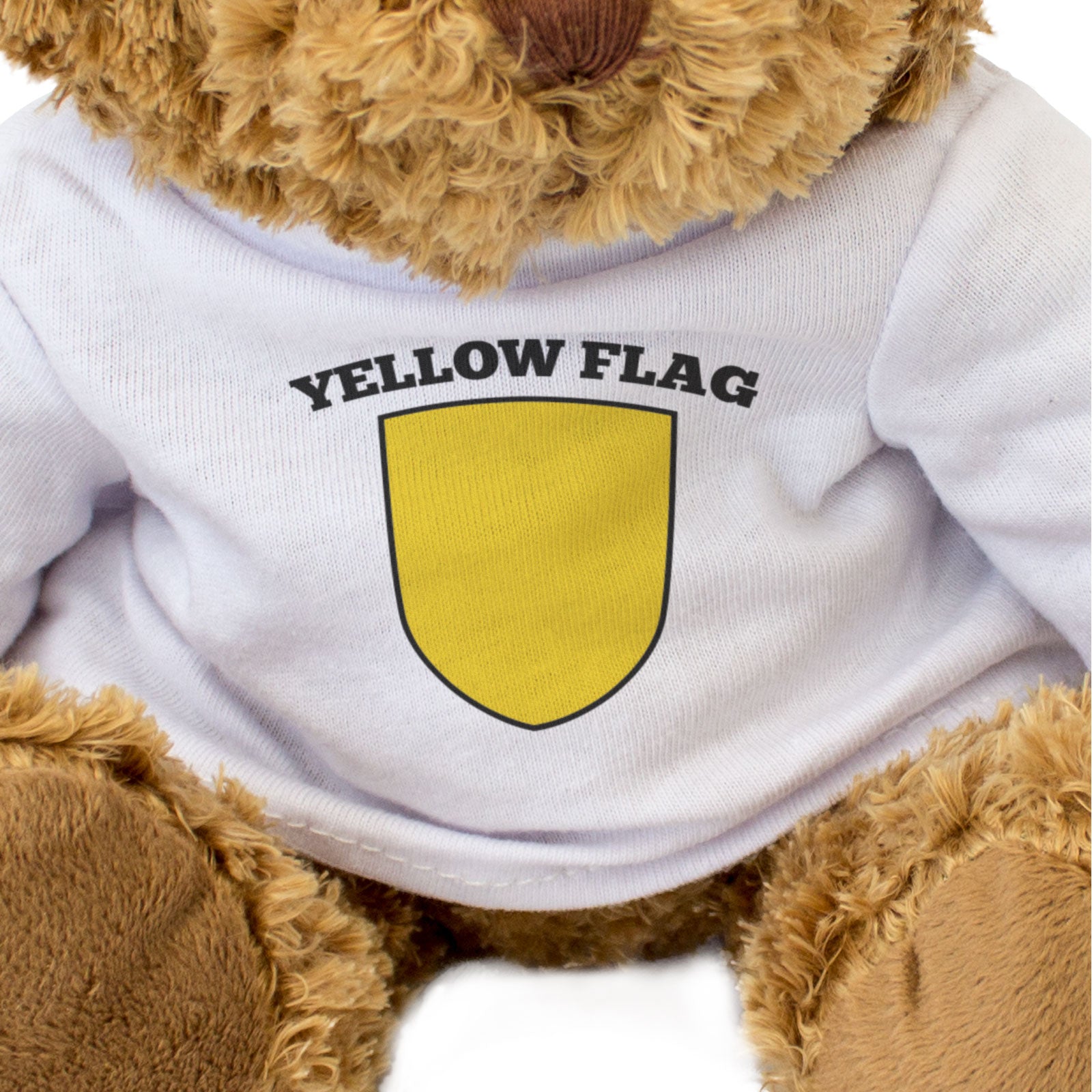 YELLOW FLAG - Teddy Bear - Cute Cuddly Soft Adorable - Motorsport Gift Present