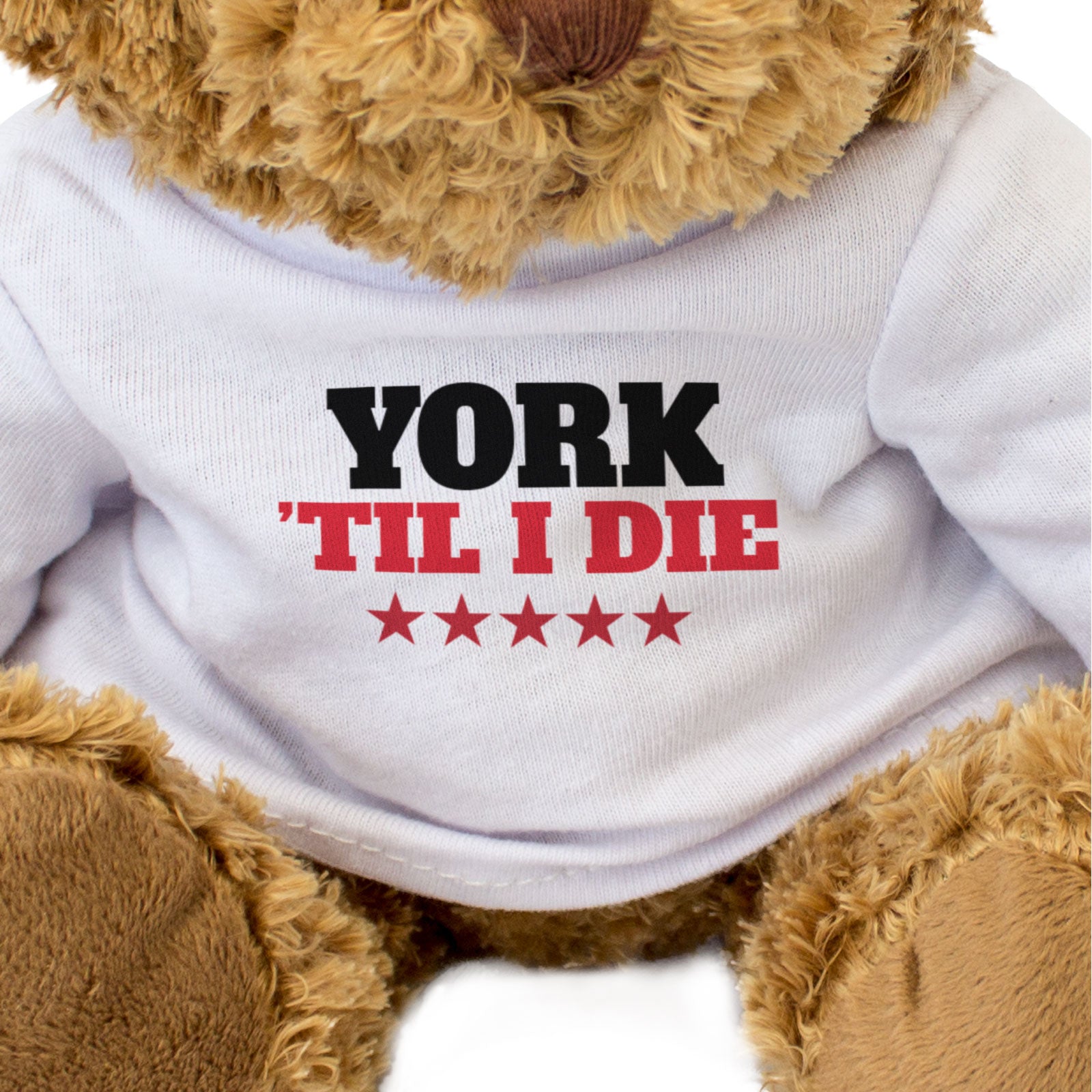 YORK TIL I DIE - Teddy Bear - Cute Cuddly Soft - Gift Present