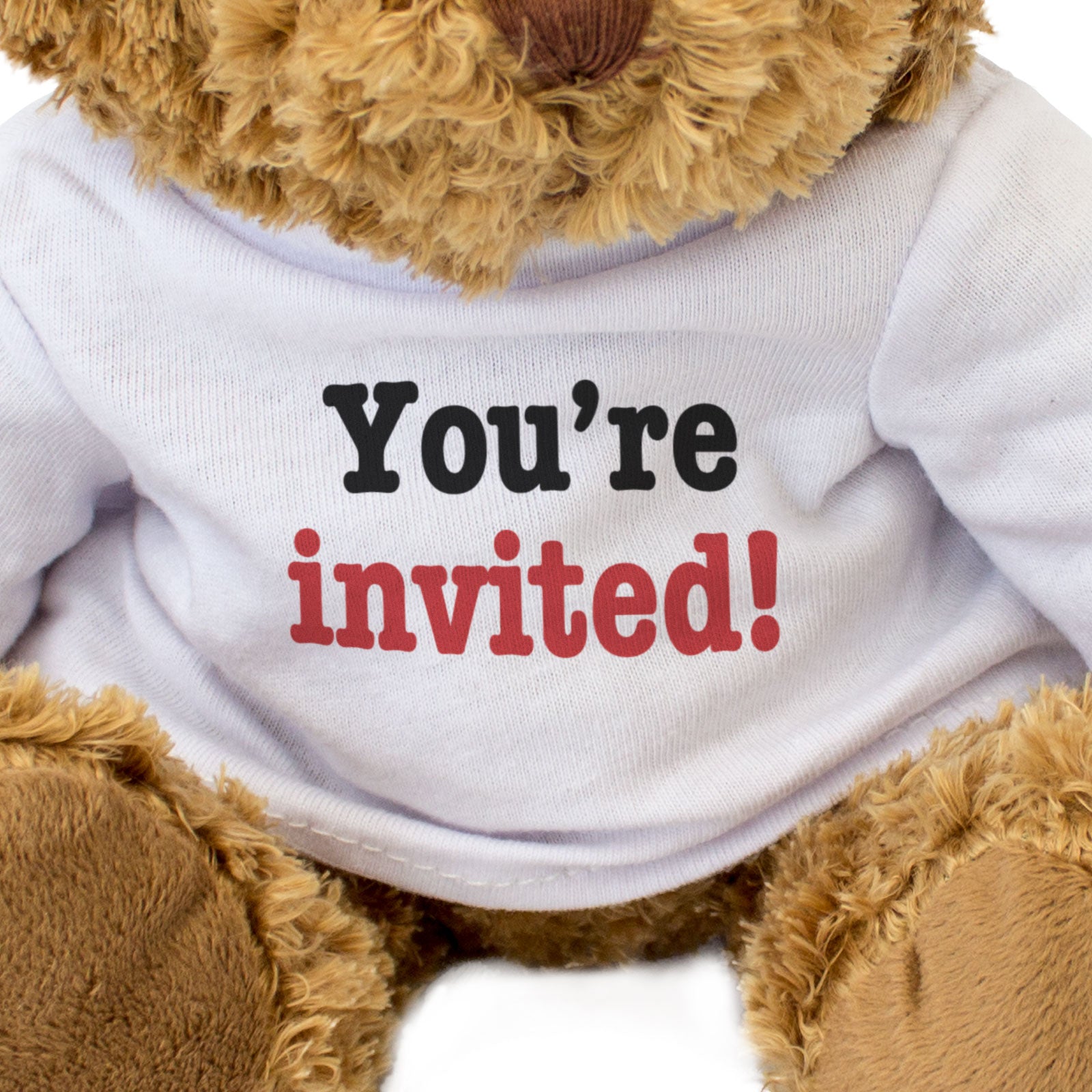 YOU'RE INVITED! - Teddy Bear - Cute Cuddly Soft - Invitation Gift Present