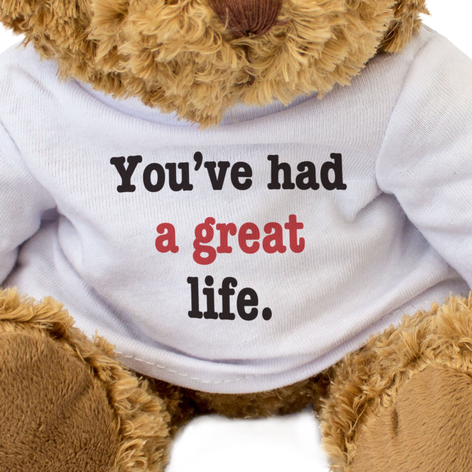 YOU'VE HAD A GREAT LIFE - Teddy Bear - Cute Cuddly Soft Adorable - Gift Present