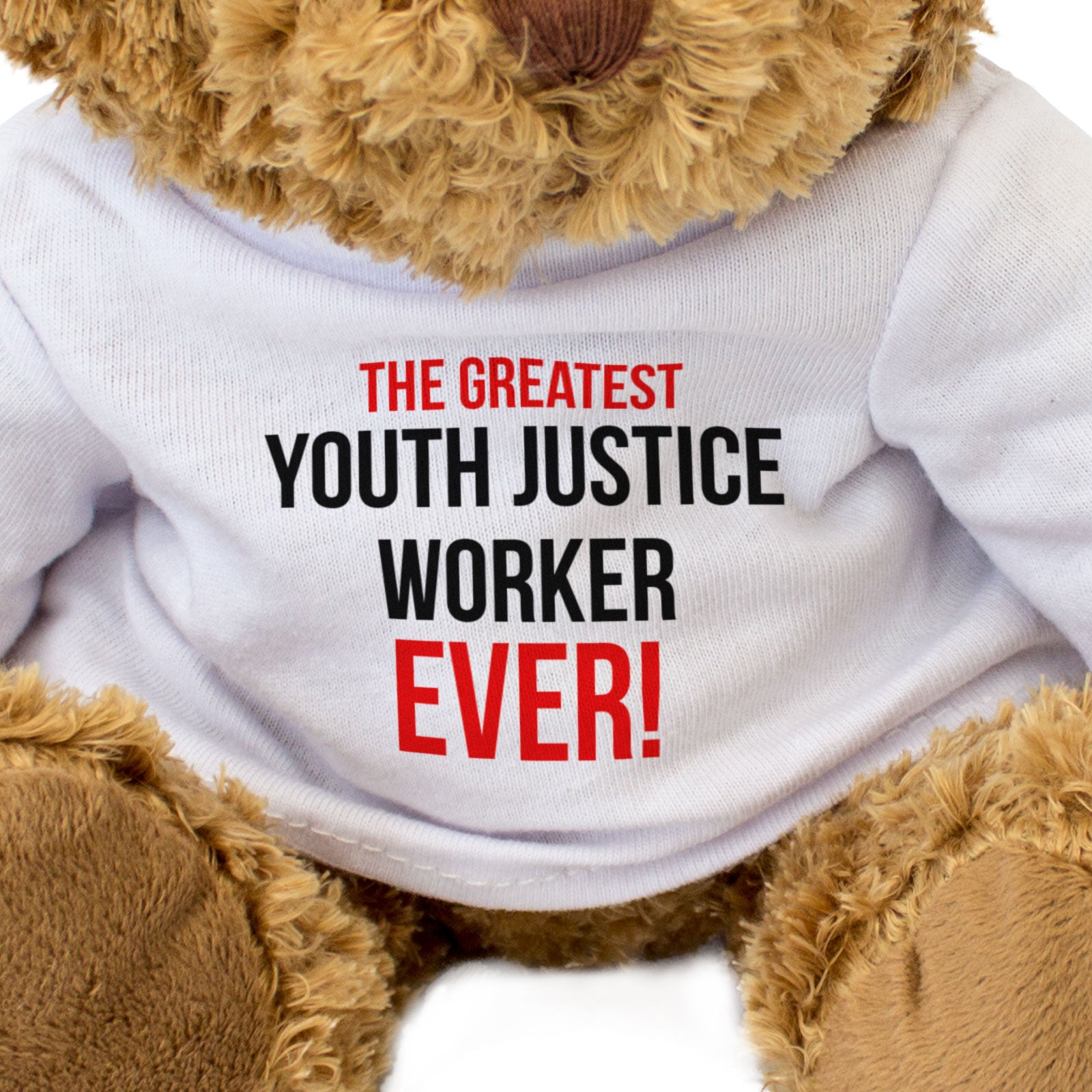 THE GREATEST YOUTH JUSTICE WORKER EVER - Teddy Bear - Cute - Gift Present