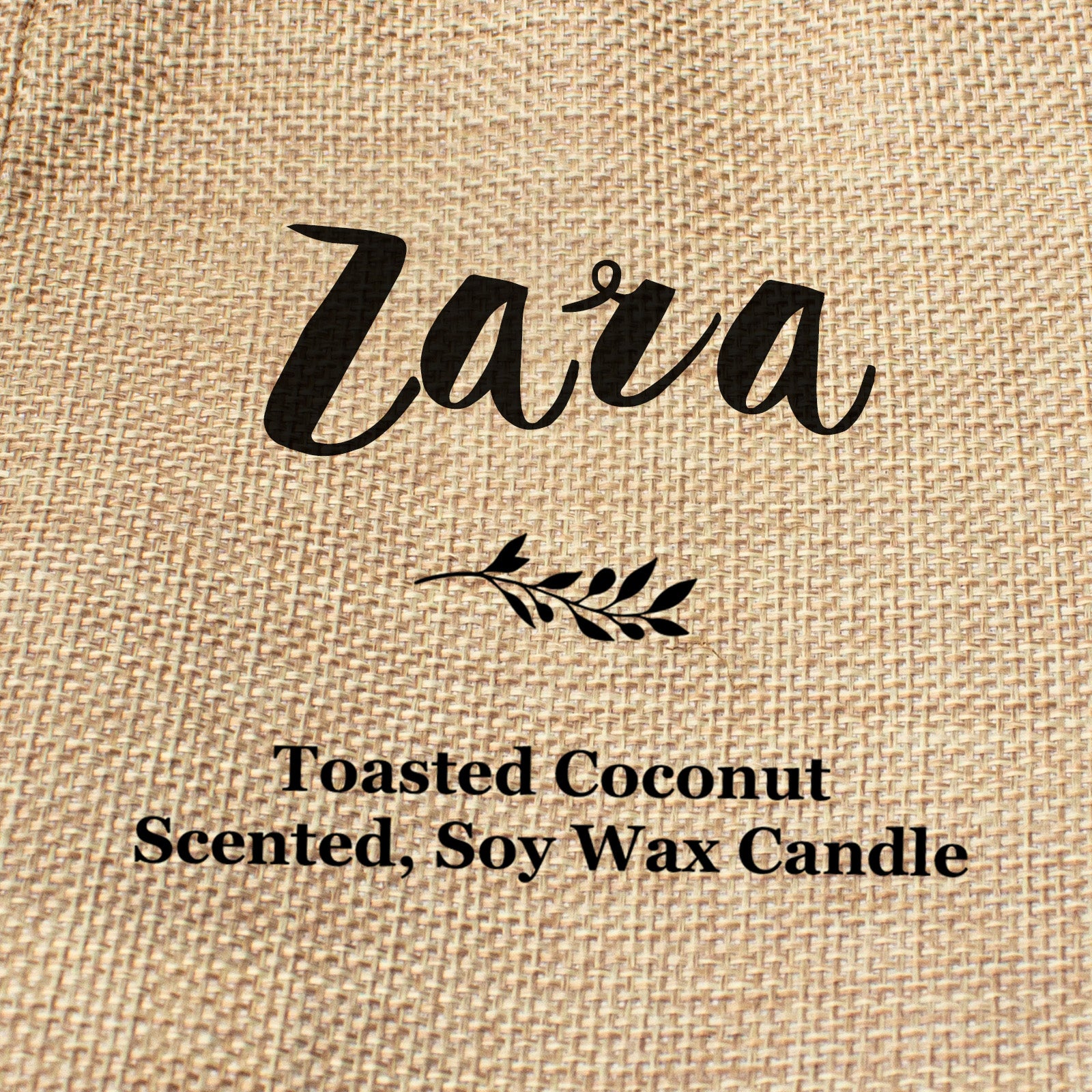 Zara personalised faux-burlap candle gift bag