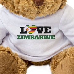 LOVE ZIMBABWE (FLAG HEART) - Teddy Bear - Cute - Funny Souvenir Gift Present