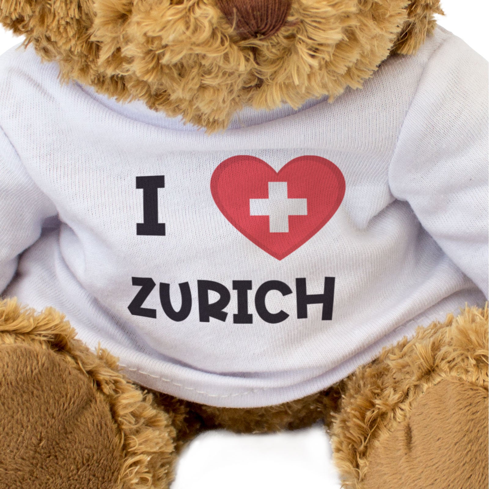 I LOVE ZURICH (SWITZERLAND FLAG) - Teddy Bear - Cute - Swiss Gift Present