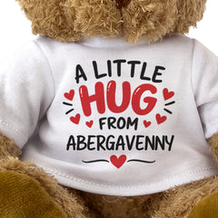 Close-up of the A Little Hug From Abergavenny T-shirt design