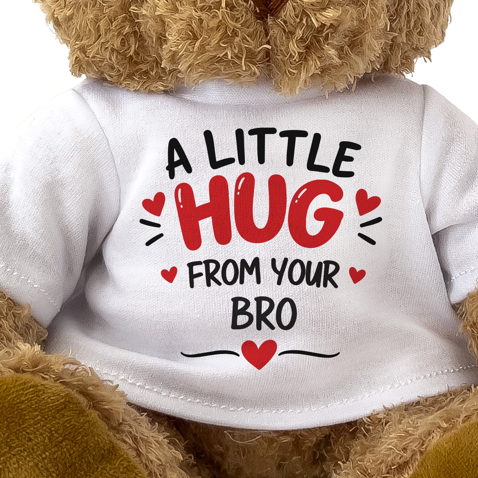 Close-up of the A Little Hug From Your Bro T-shirt design