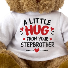 Close-up of the A Little Hug From Your Stepbrother T-shirt design