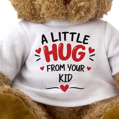 Close-up of the A Little Hug From Your Kid T-shirt design