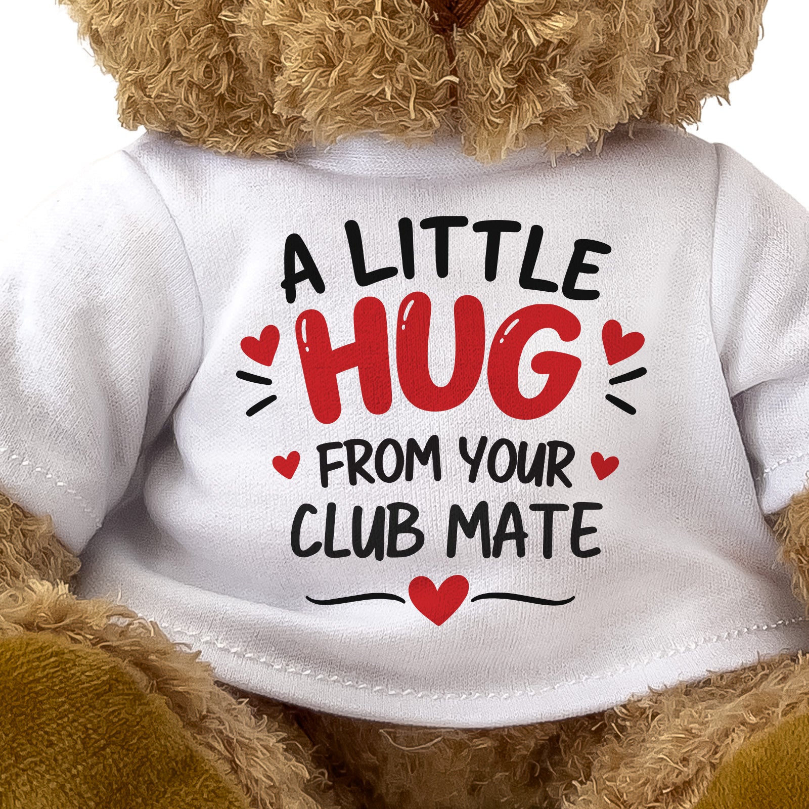 Close-up of the A Little Hug From Your Club Mate T-shirt design