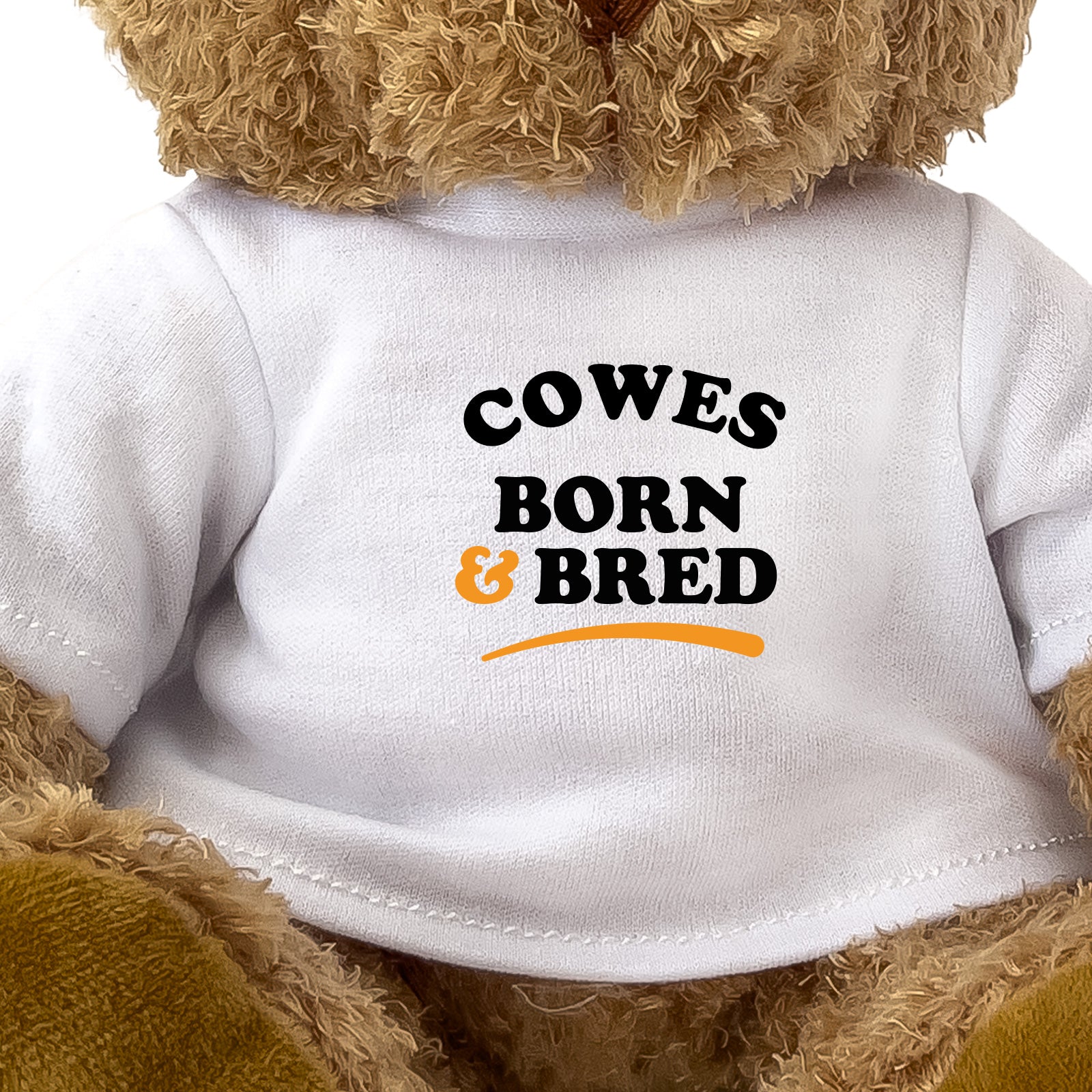 Close-up of the Cowes Born and Bred T-shirt design