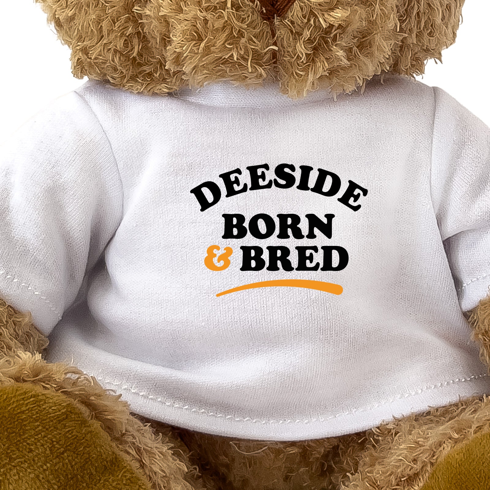 Close-up of the Deeside Born and Bred T-shirt design