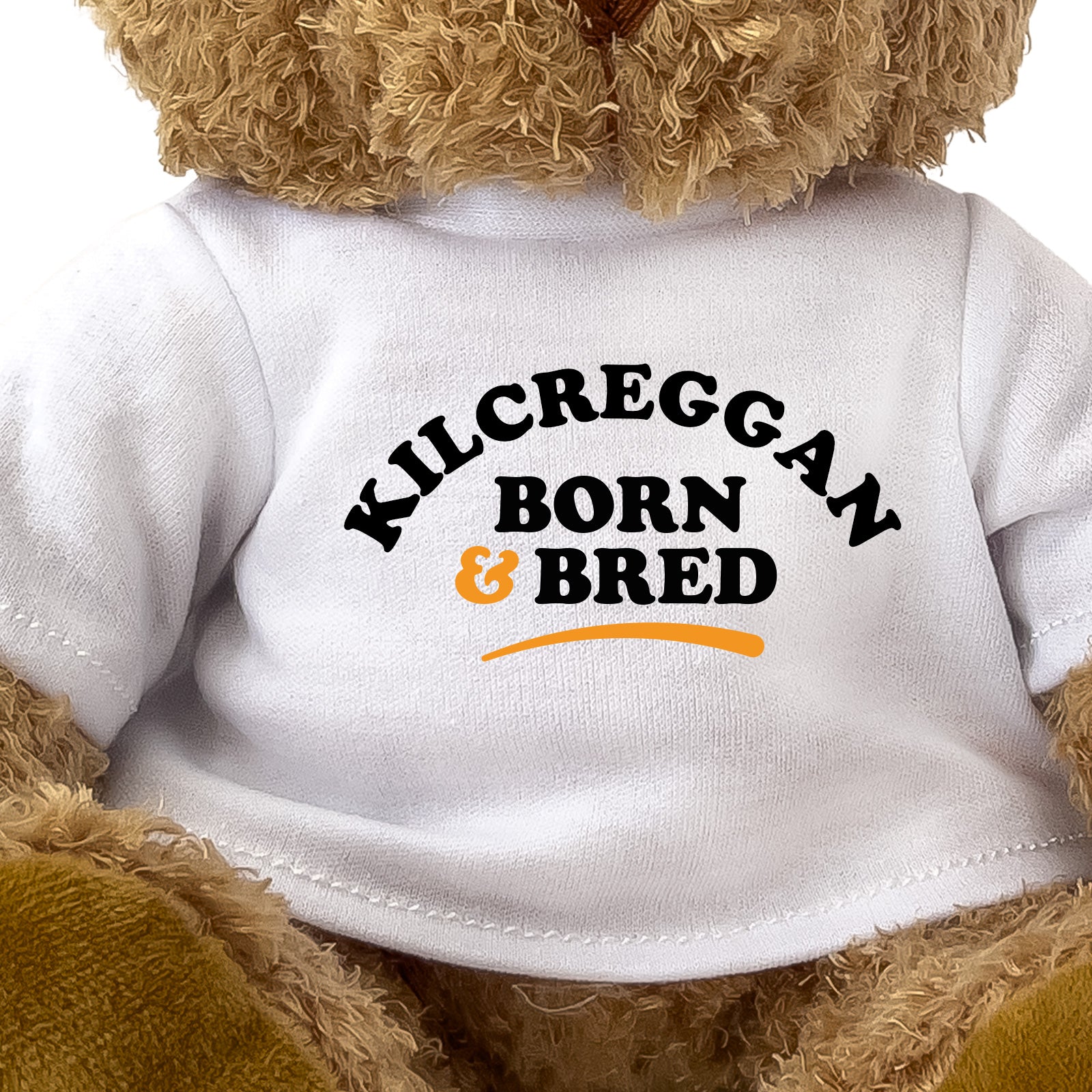 Close-up of the Kilcreggan Born and Bred T-shirt design