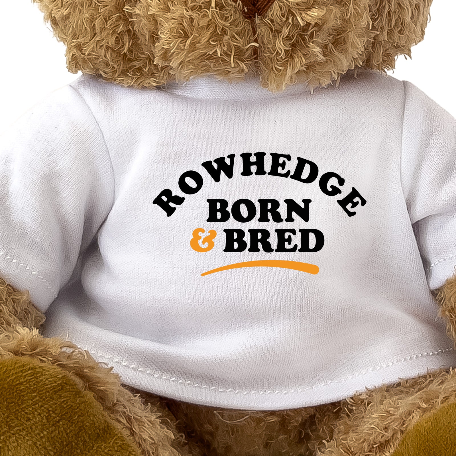 Close-up of the Rowhedge Born and Bred T-shirt design