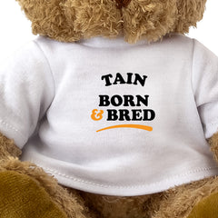 Close-up of the Tain Born and Bred T-shirt design